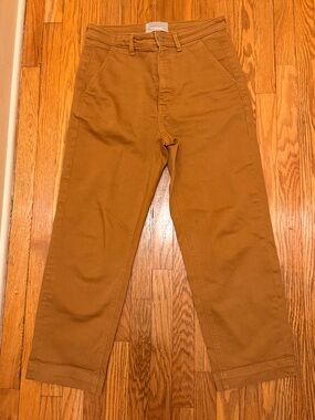 Everlane straight leg crop size 8 tan/camel